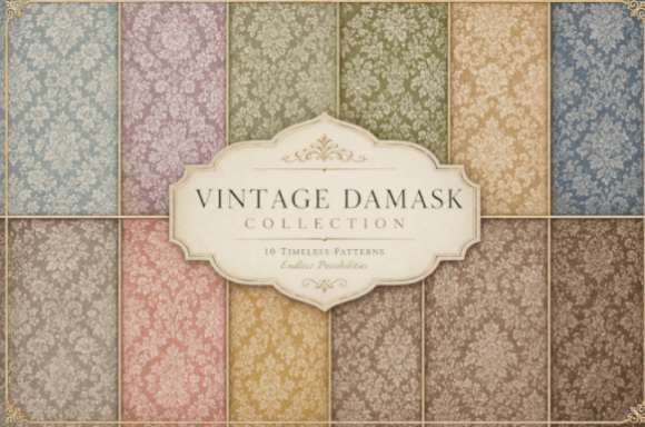 Vintage French Damask Patterns