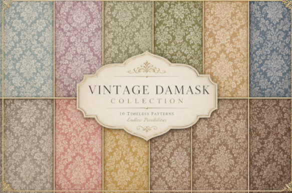 Vintage French Damask Patterns
