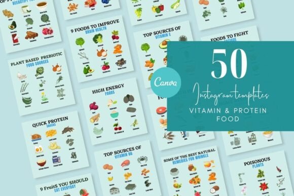 Vitamin & Protein Food Social Media Post