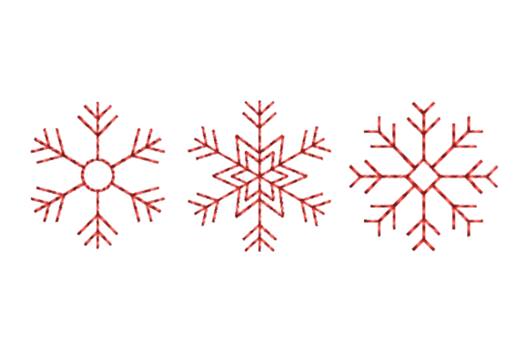 Winter Snowflake Redwork Bundle