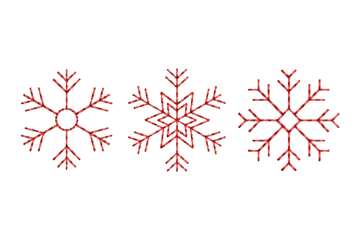 Winter Snowflake Redwork Bundle