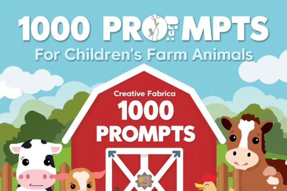 1000 Prompt for Children's Farm Animals