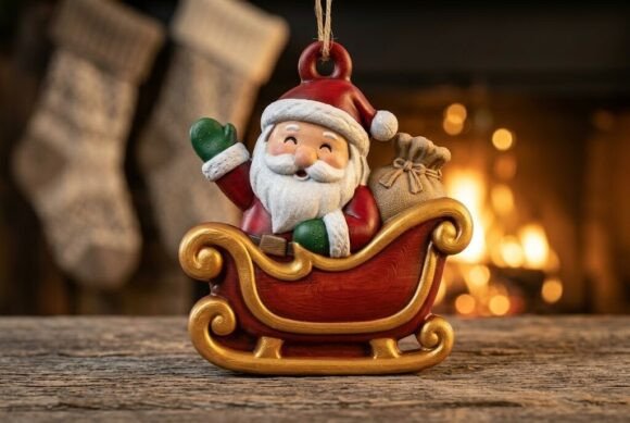 Christmas Fireplace STL File for 3D Printing – Festive Holiday Decor - Image 10