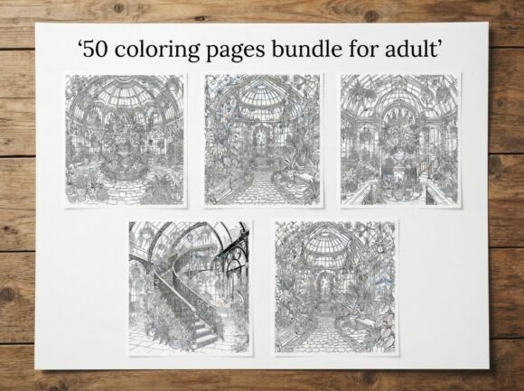 50 Secret Greenhouse Coloring Pages