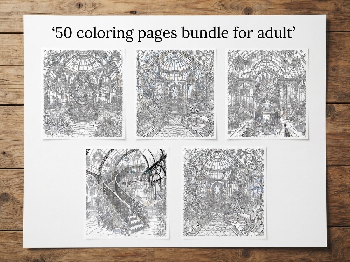 50 Secret Greenhouse Coloring Pages