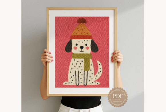 Beanie Dalmatian Punch Needle Pattern