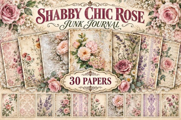 Blush Rose and Botanical Junk Journal