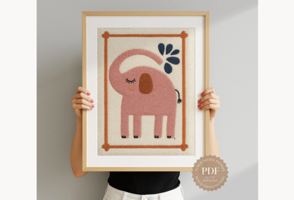 Boho Elephant Punch Needle Pattern