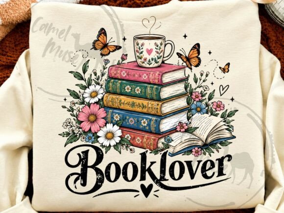 Book Lover Floral PNG, Reading Girl Aest