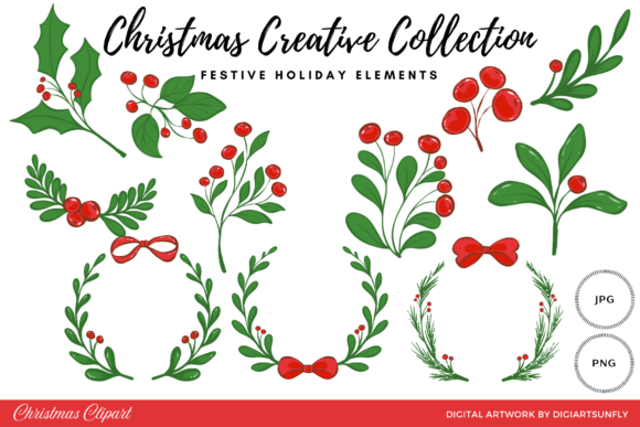 Christmas Holly & Berry Greenery Collect