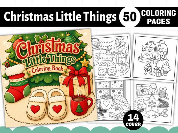 Christmas Little Things Coloring Book
