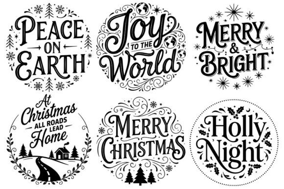 Christmas Quotes SVG Bundle, Merry Chris
