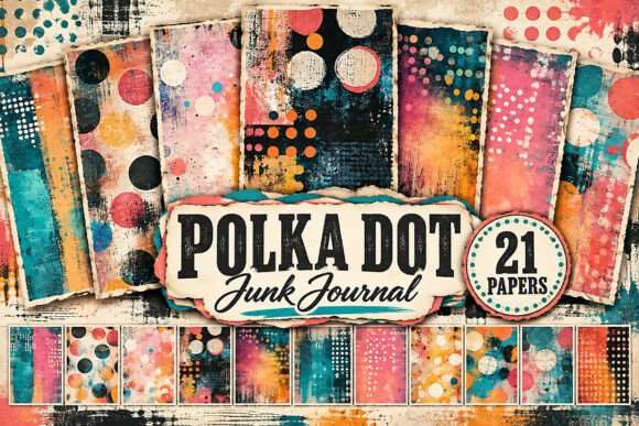 Colorful Abstract Grunge Junk Journal
