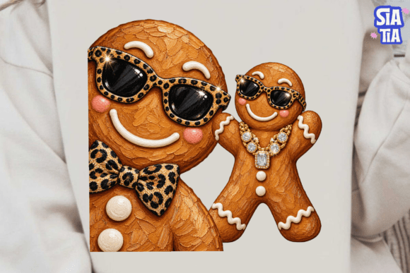 Cool Gingerbread Man PNG Sublimation Tee