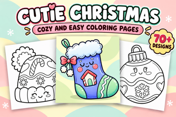 Cutie Christmas Coloring Pages #4