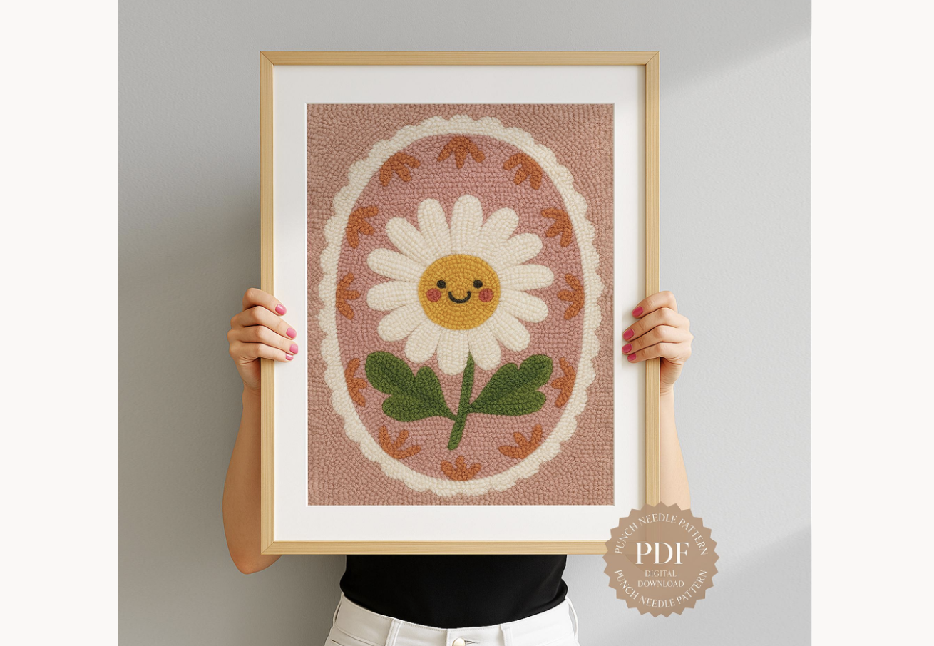 Daisy Medallion Punch Needle Pattern