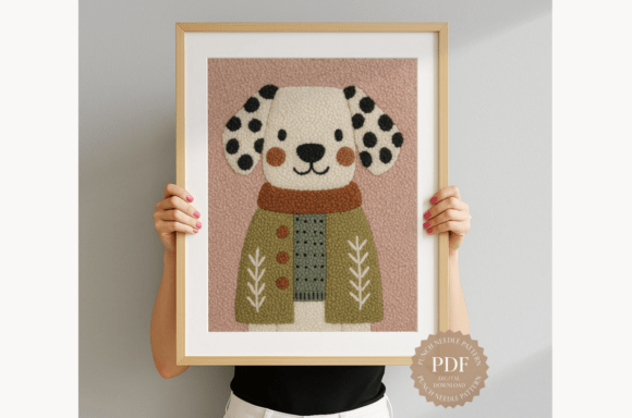 Dalmatian Sweater Punch Needle Pattern