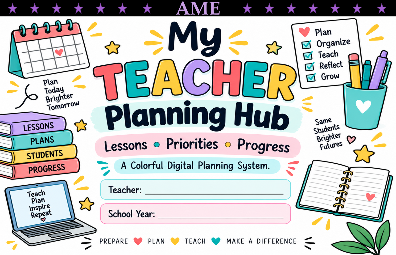 Digital Teacher Planner | Weekly Lesson