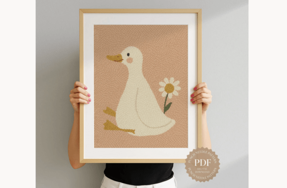 Duck and Daisy Punch Needle Pattern