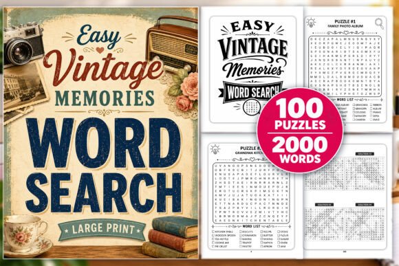 Easy Vintage Memories Word Search