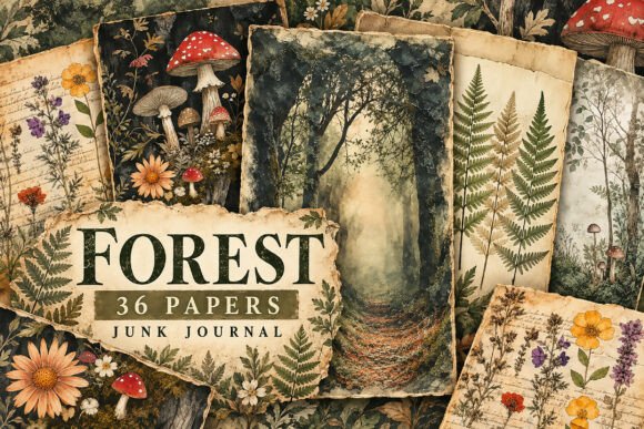 Enchanted Forest Mushroom Junk Journal