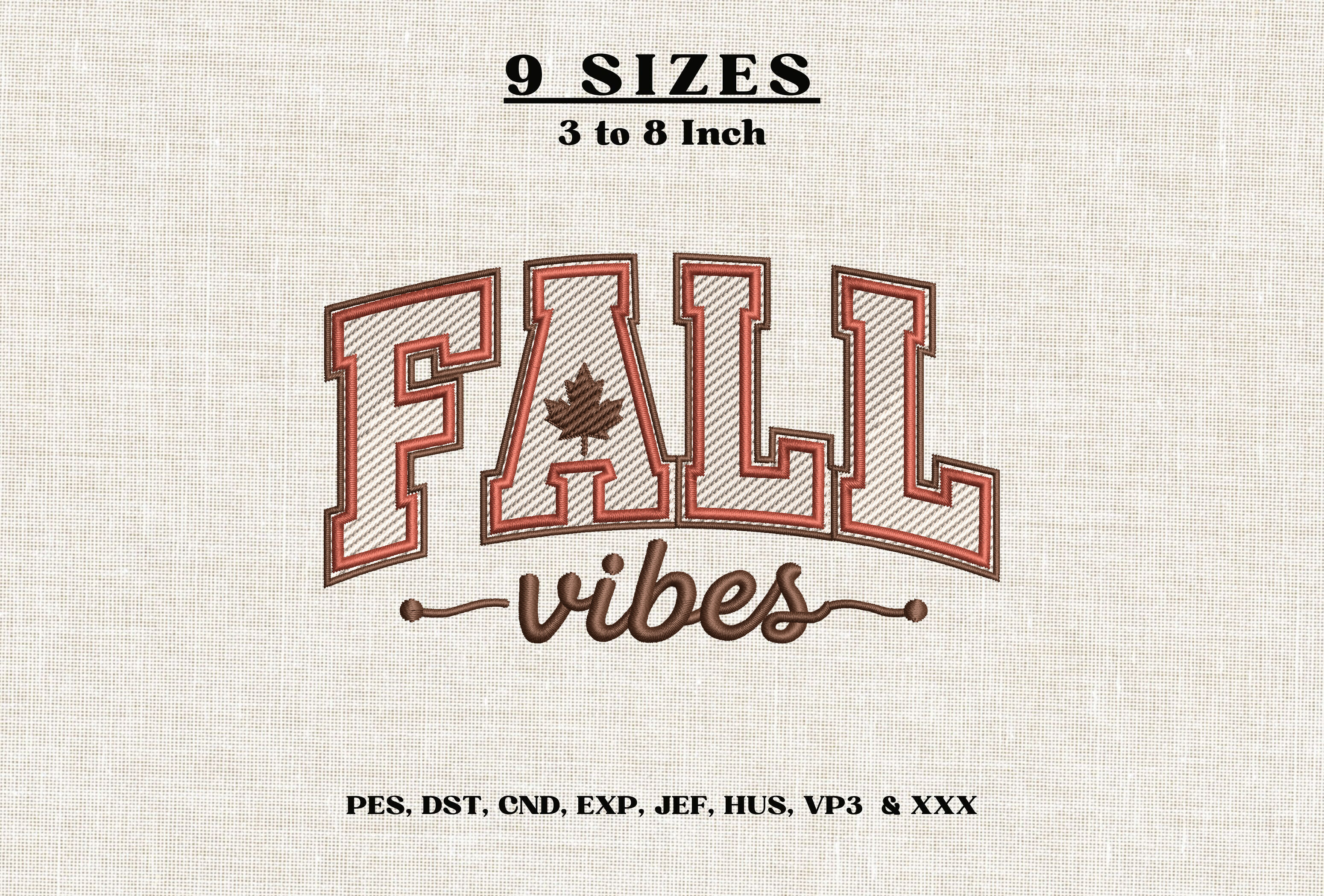 Fall Vibes Maple Leaf Autumn Machine DST