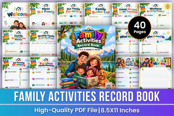 Family Activities Record Book | Kdp