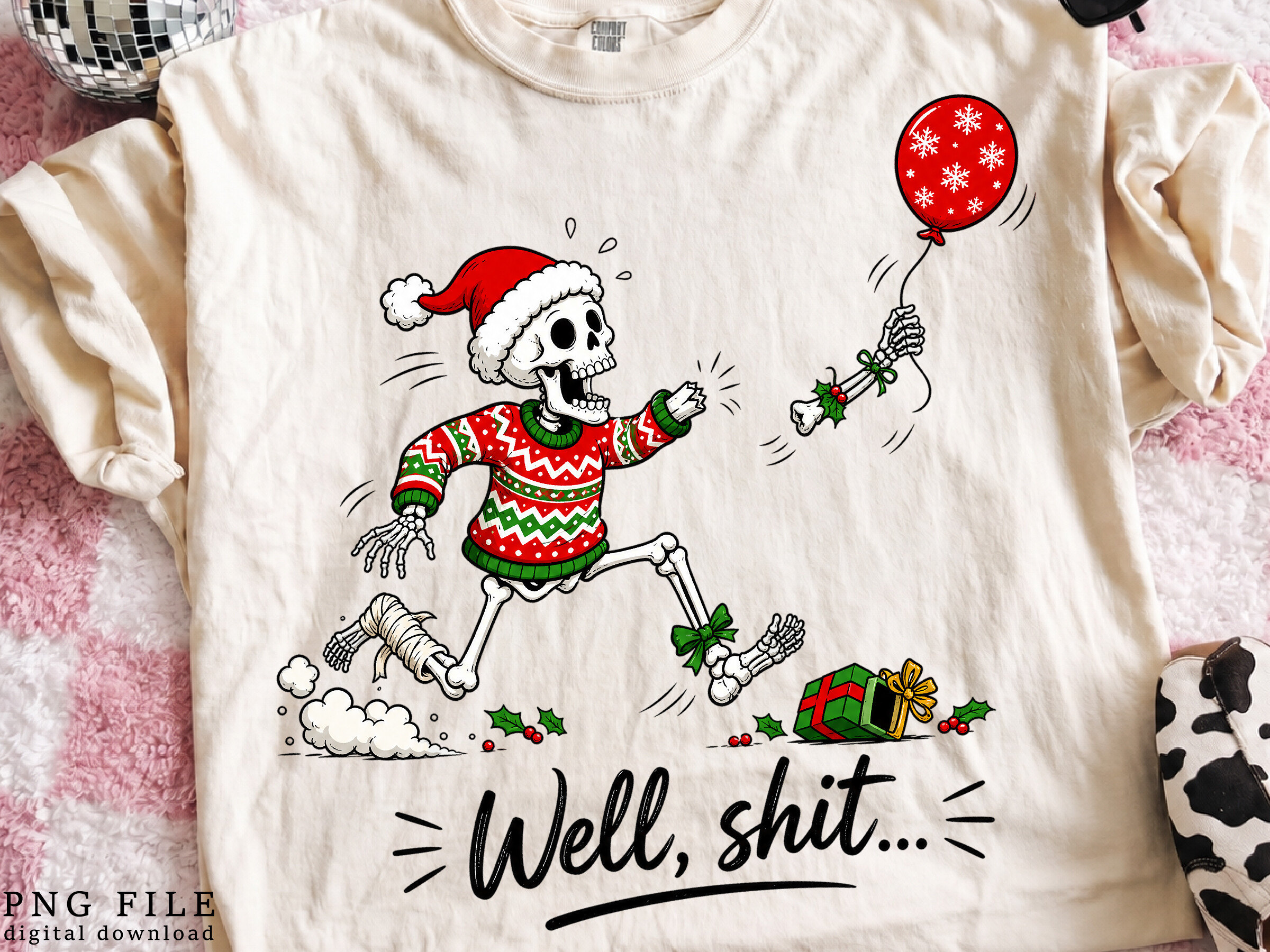 Funny Christmas Skeleton Png
