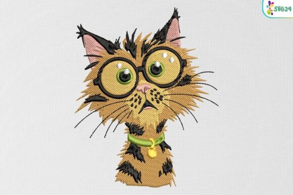 Funny Nerdy Cat