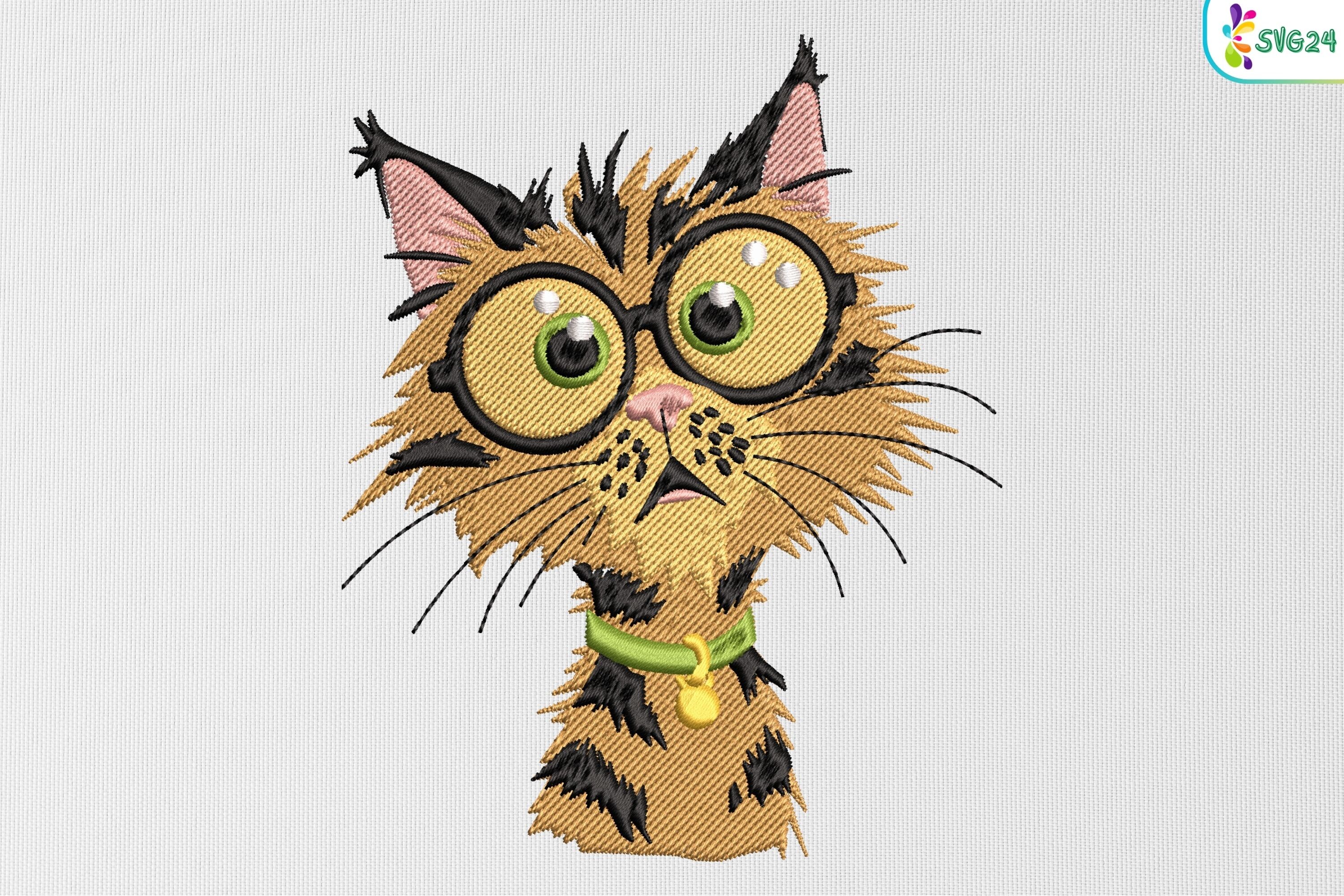 Funny Nerdy Cat