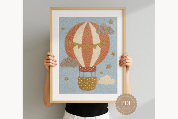 Hot Air Balloon Punch Needle Pattern