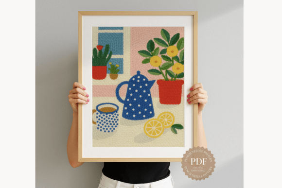 Kitchen Still Life Punch Needle Pattern