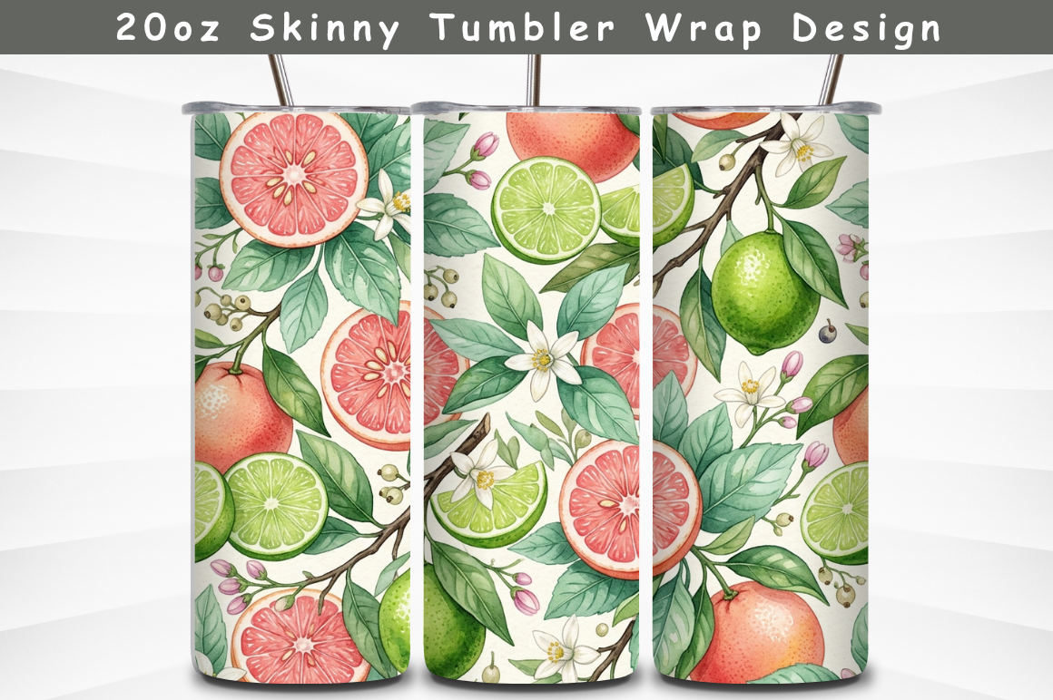Mixed Fruits Summer 20oz Tumbler,Tumbler