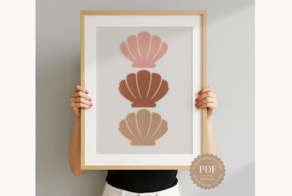 Ombre Seashells Punch Needle Pattern