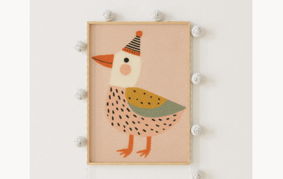 Party Hat Goose Punch Needle Pattern