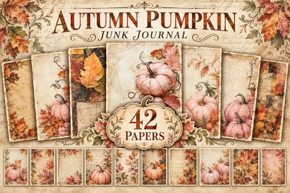 Pink Pumpkin and Autumn Junk Journal