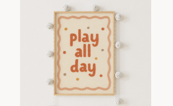 Play All Day Punch Needle Pattern