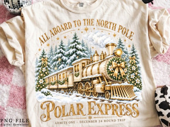 Polar Express Christmas Train Sublimatio