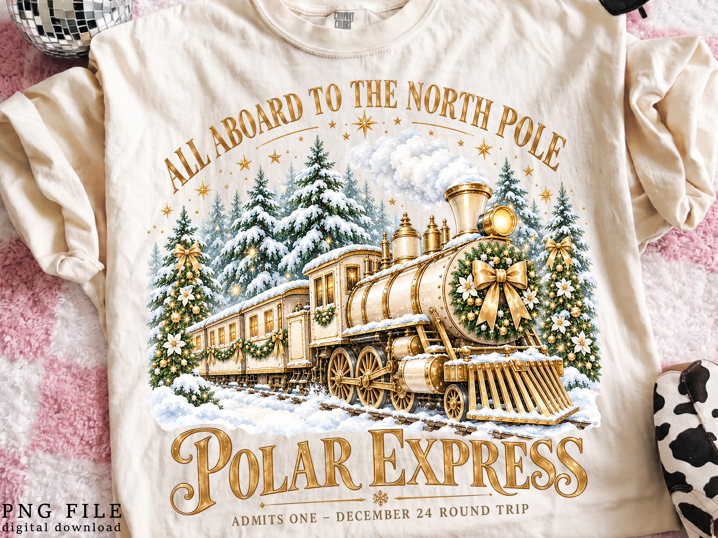 Polar Express Christmas Train Sublimatio