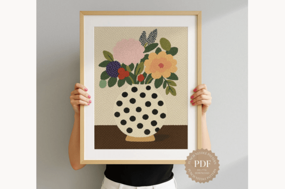 Polka Dot Bouquet Punch Needle Pattern