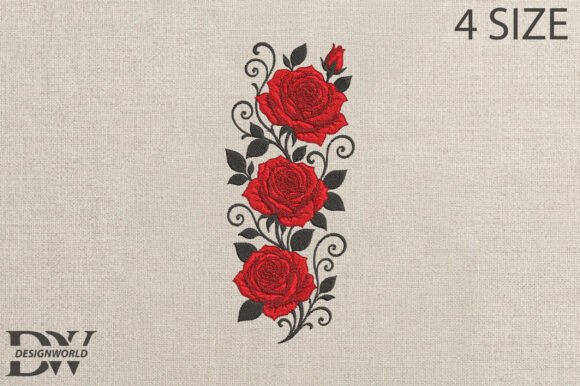 Rose Embroidery Design