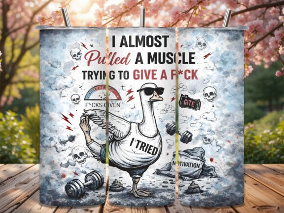Sarcastic Duck Gym Muscle Funny Tumbler