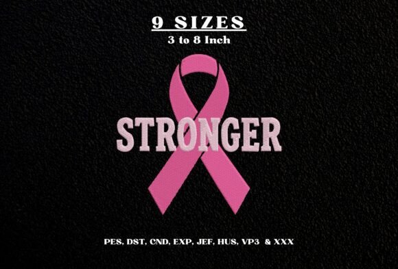 Stronger Breast Cancer Awareness Ribbon