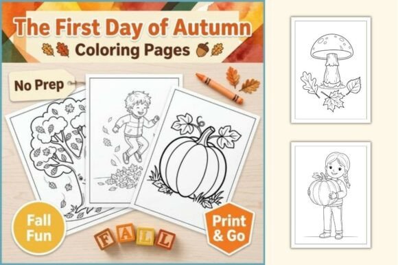The First Day of Autumn Coloring Pages