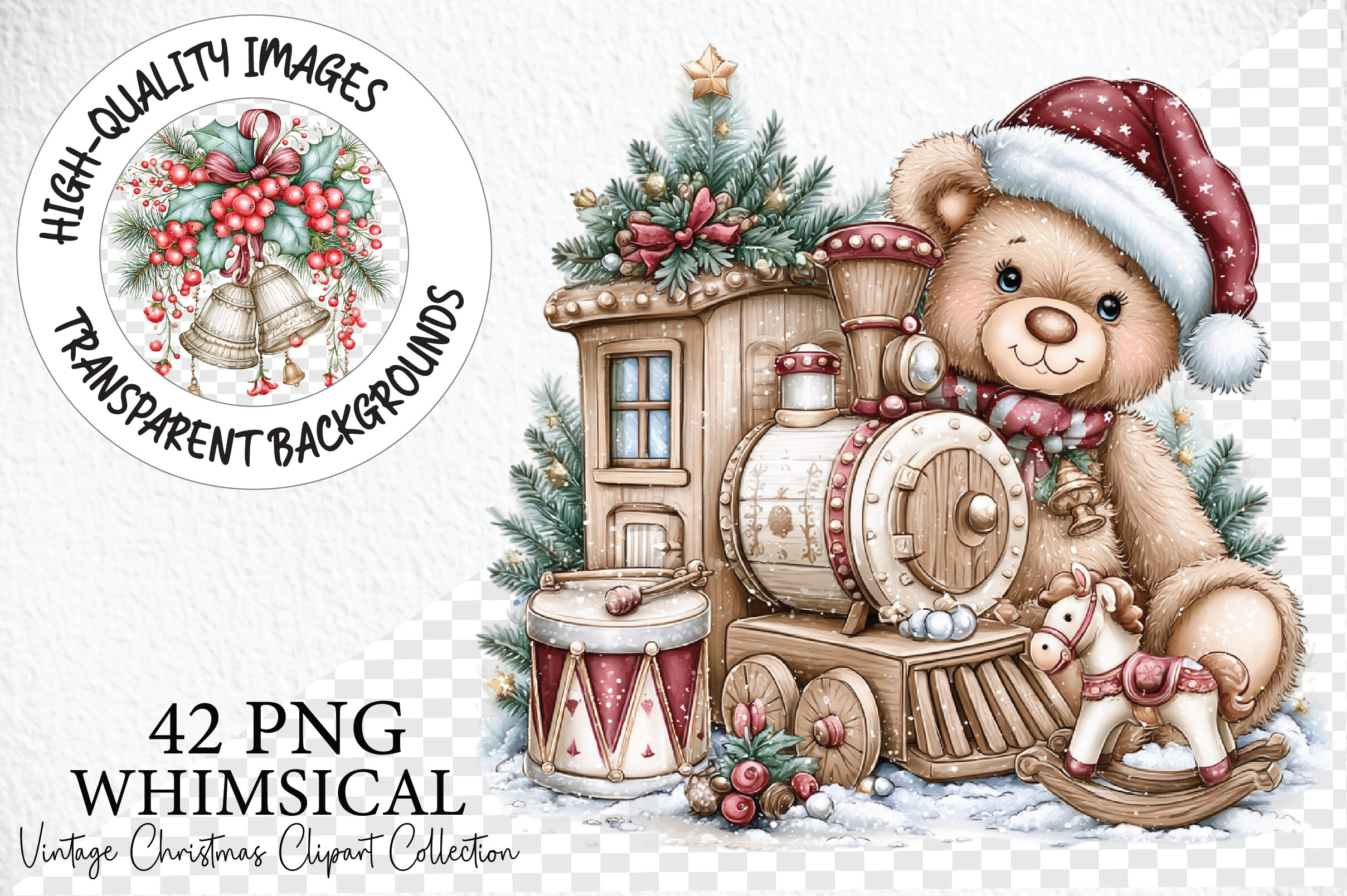 Vintage Christmas Clipart Collection