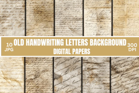 Vintage Handwriting Junk Journal Papers