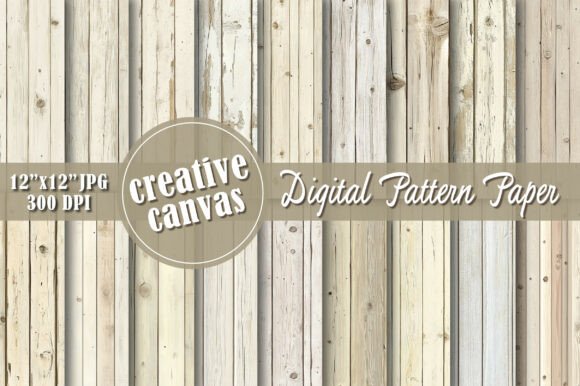 White Wood Plank Seamless Patterns