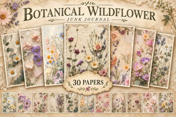 Wildflower and Lavender Junk Journal