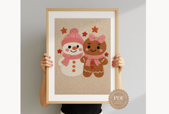Winter Friends Duo Punch Needle Pattern