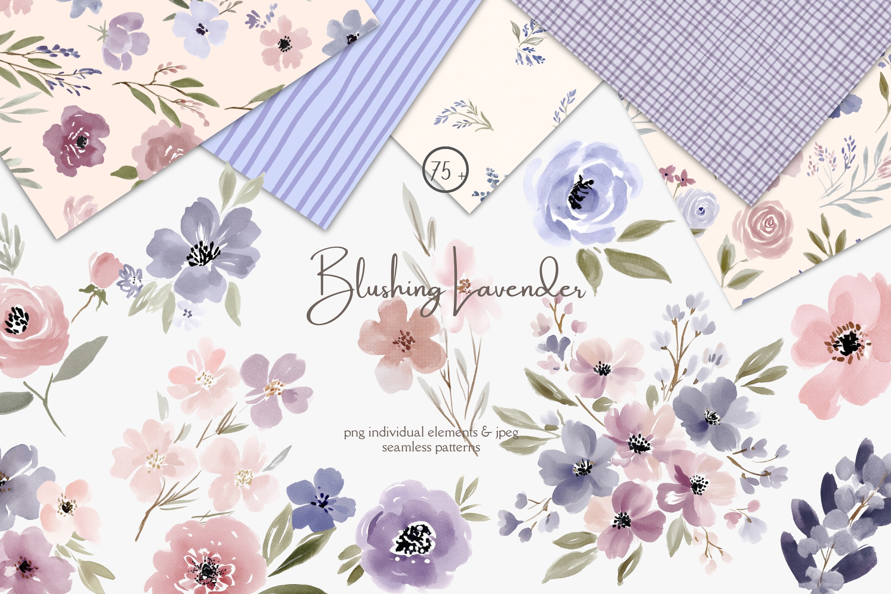 Watercolor Floral Clipart Collection